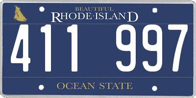 RI license plate 411997