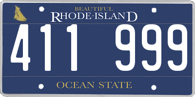 RI license plate 411999