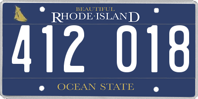 RI license plate 412018