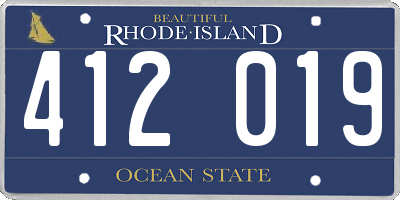 RI license plate 412019