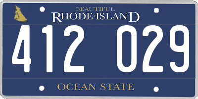 RI license plate 412029