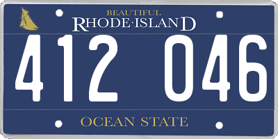 RI license plate 412046