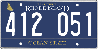 RI license plate 412051