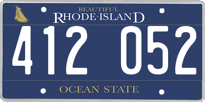 RI license plate 412052