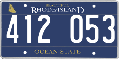 RI license plate 412053