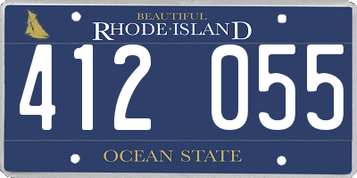 RI license plate 412055