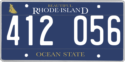 RI license plate 412056