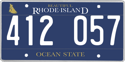 RI license plate 412057