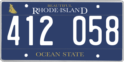 RI license plate 412058