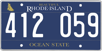 RI license plate 412059