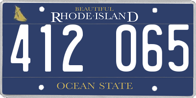 RI license plate 412065