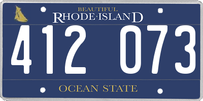 RI license plate 412073