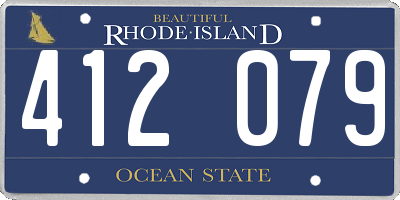 RI license plate 412079