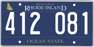 RI license plate 412081