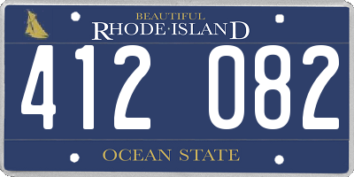 RI license plate 412082