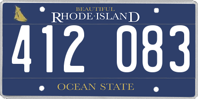 RI license plate 412083