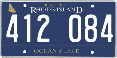 RI license plate 412084