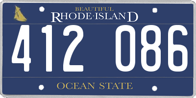 RI license plate 412086