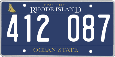 RI license plate 412087