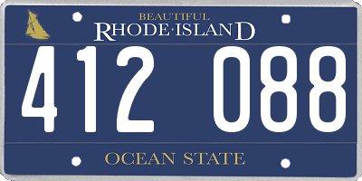 RI license plate 412088