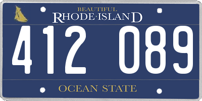 RI license plate 412089