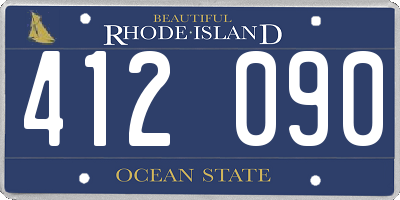 RI license plate 412090