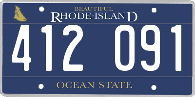 RI license plate 412091