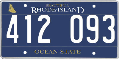 RI license plate 412093