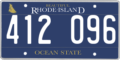 RI license plate 412096