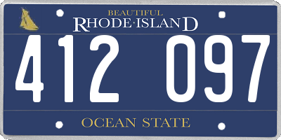 RI license plate 412097
