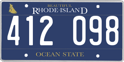 RI license plate 412098