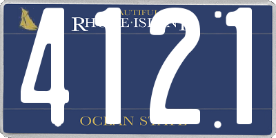 RI license plate 4121