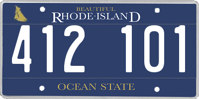 RI license plate 412101