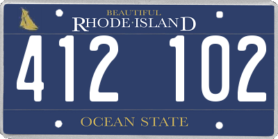 RI license plate 412102