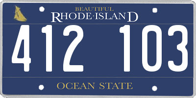 RI license plate 412103