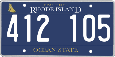 RI license plate 412105