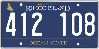 RI license plate 412108