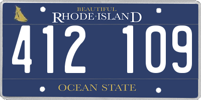 RI license plate 412109