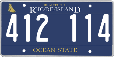 RI license plate 412114