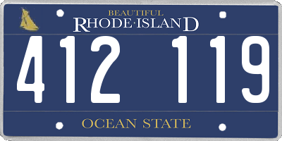 RI license plate 412119