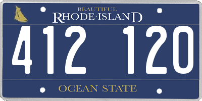 RI license plate 412120