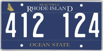 RI license plate 412124