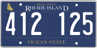 RI license plate 412125