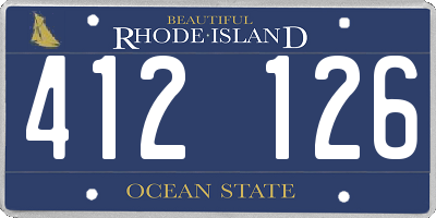 RI license plate 412126