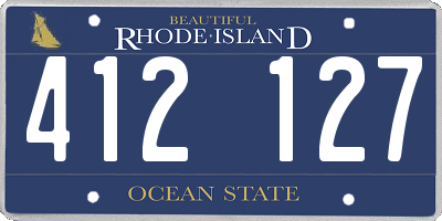 RI license plate 412127