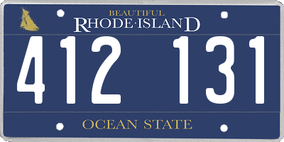 RI license plate 412131