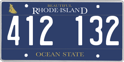 RI license plate 412132