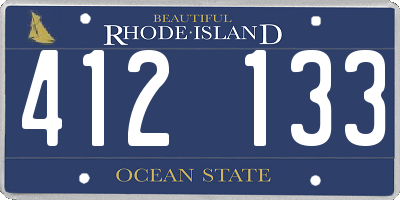 RI license plate 412133