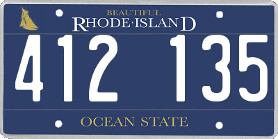 RI license plate 412135
