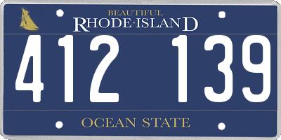 RI license plate 412139